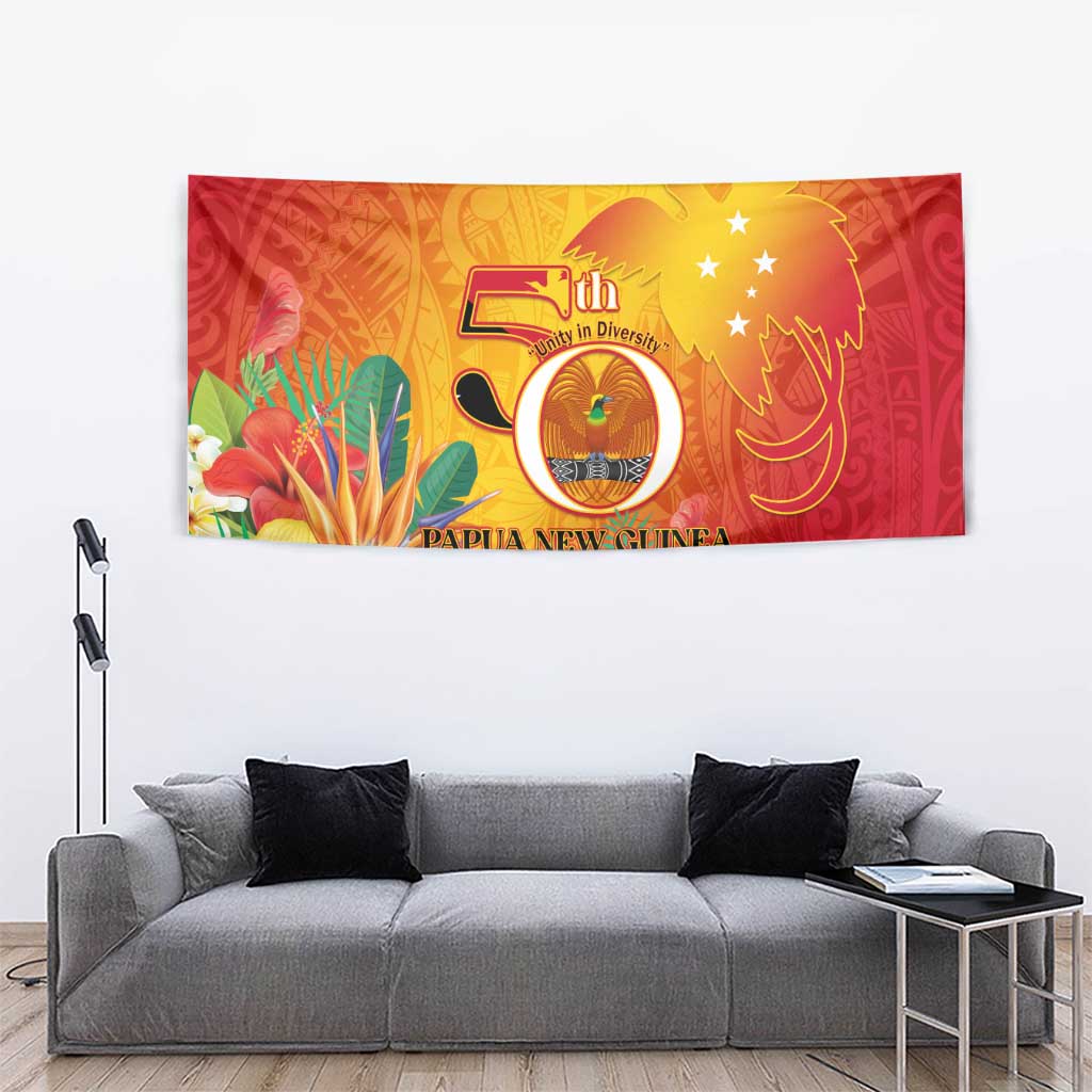 Papua New Guinea Independence Day Tapestry 50th Anniversary Unity in Diversity