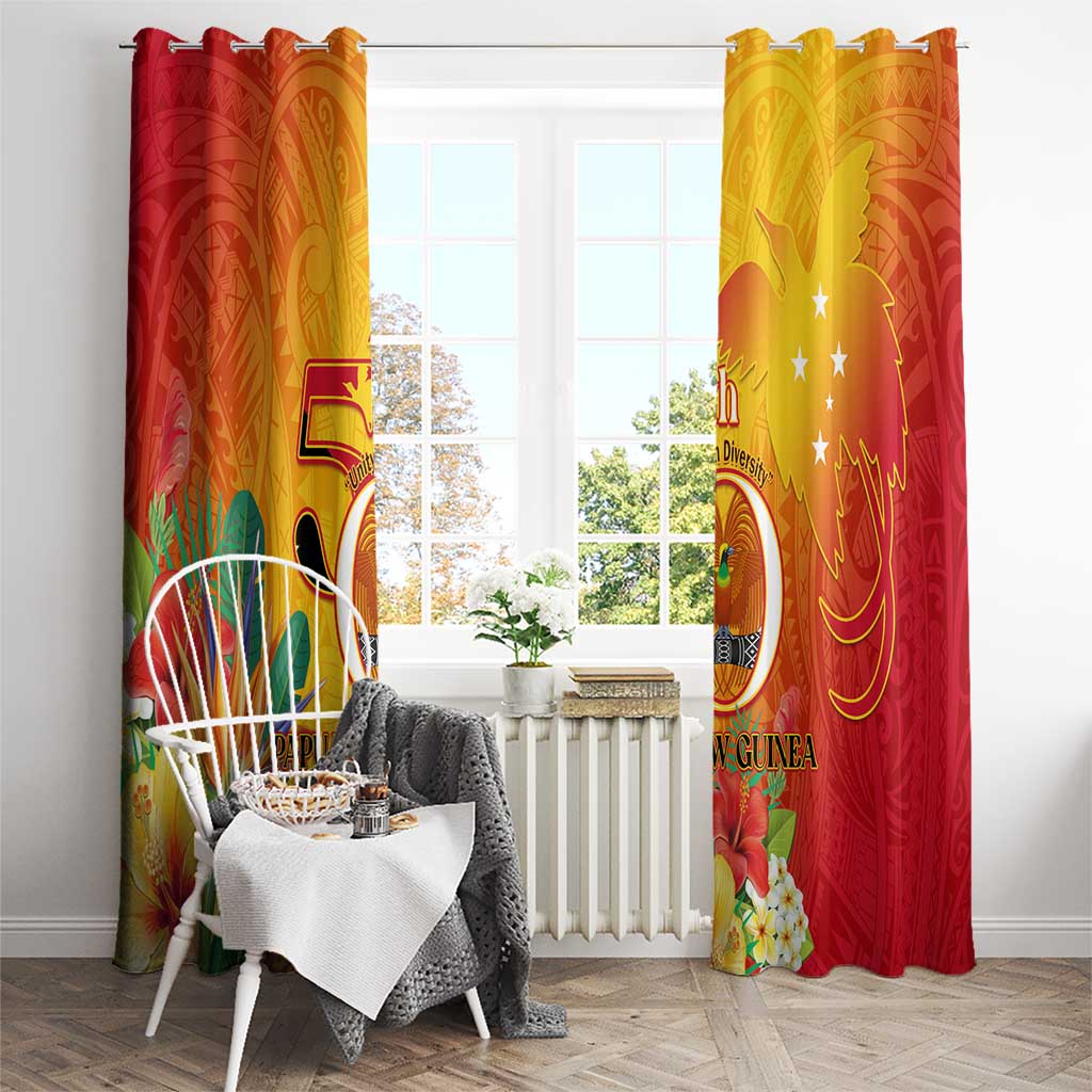Papua New Guinea Independence Day Window Curtain 50th Anniversary Unity in Diversity