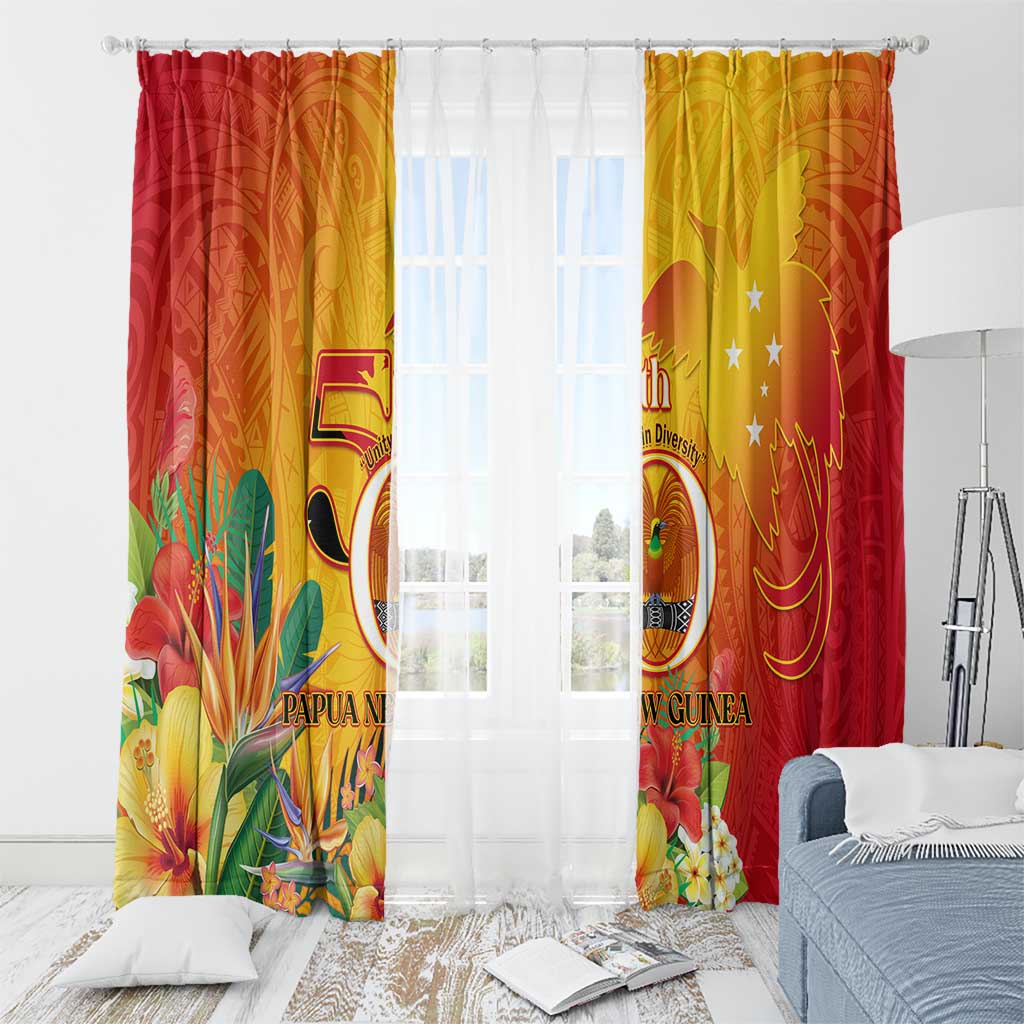 Papua New Guinea Independence Day Window Curtain 50th Anniversary Unity in Diversity