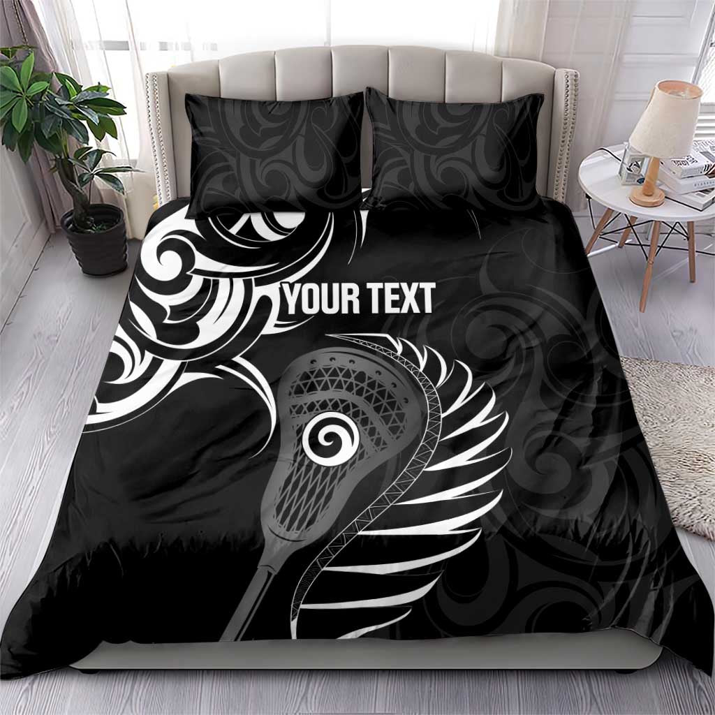 Personalised New Zealand Silver Fern Lacrosse Bedding Set Aotearoa Maori Pattern LT14 - Polynesian Pride