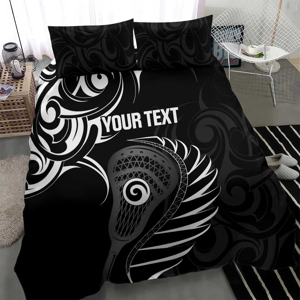 Personalised New Zealand Silver Fern Lacrosse Bedding Set Aotearoa Maori Pattern LT14 - Polynesian Pride
