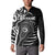 Personalised New Zealand Silver Fern Lacrosse Button Sweatshirt Aotearoa Maori Pattern