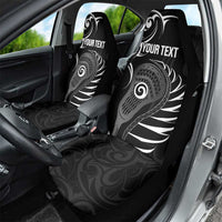 Personalised New Zealand Silver Fern Lacrosse Car Seat Cover Aotearoa Maori Pattern
