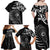 Personalised New Zealand Silver Fern Lacrosse Family Matching Off Shoulder Maxi Dress and Hawaiian Shirt Aotearoa Maori Pattern