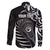 Personalised New Zealand Silver Fern Lacrosse Family Matching Short Sleeve Bodycon Dress and Hawaiian Shirt Aotearoa Maori Pattern