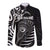 Personalised New Zealand Silver Fern Lacrosse Long Sleeve Button Shirt Aotearoa Maori Pattern