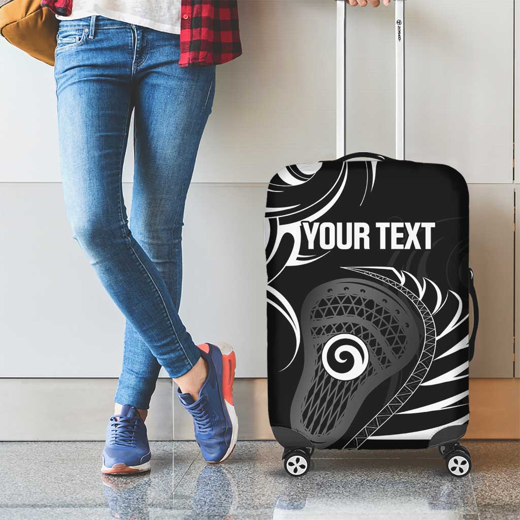 Personalised New Zealand Silver Fern Lacrosse Luggage Cover Aotearoa Maori Pattern LT14 - Polynesian Pride