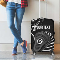 Personalised New Zealand Silver Fern Lacrosse Luggage Cover Aotearoa Maori Pattern LT14 - Polynesian Pride