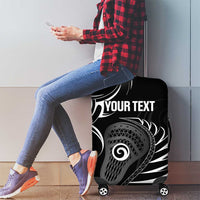 Personalised New Zealand Silver Fern Lacrosse Luggage Cover Aotearoa Maori Pattern LT14 - Polynesian Pride