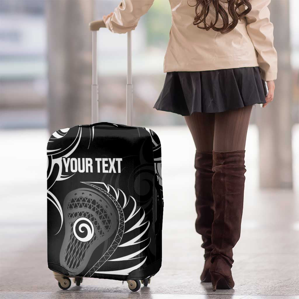 Personalised New Zealand Silver Fern Lacrosse Luggage Cover Aotearoa Maori Pattern LT14 - Polynesian Pride