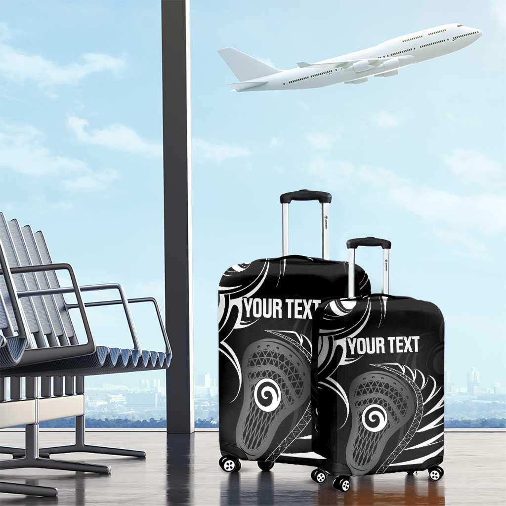 Personalised New Zealand Silver Fern Lacrosse Luggage Cover Aotearoa Maori Pattern LT14 - Polynesian Pride