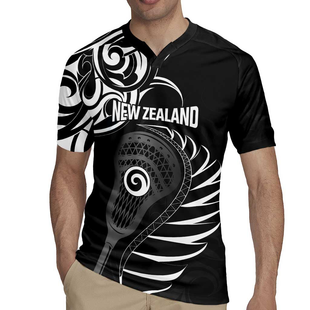 Personalised New Zealand Silver Fern Lacrosse Rugby Jersey Aotearoa Maori Pattern