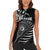Personalised New Zealand Silver Fern Lacrosse Women Sleeveless Polo Shirt Aotearoa Maori Pattern