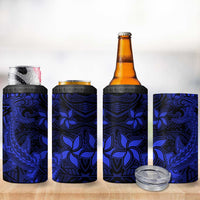 Polynesian 4 in 1 Can Cooler Tumbler Blue Hawaiian Tribal Hammerhead Shark