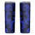Polynesian Skinny Tumbler Blue Hawaiian Tribal Hammerhead Shark