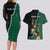 Personalised New Zealand And South Africa Rugby Couples Matching Long Sleeve Bodycon Dress and Hawaiian Shirt 2024 All Black Springboks Mascots Together