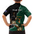 Personalised New Zealand And South Africa Rugby Family Matching Off Shoulder Short Dress and Hawaiian Shirt 2024 All Black Springboks Mascots Together