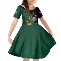 Personalised New Zealand And South Africa Rugby Family Matching Summer Maxi Dress and Hawaiian Shirt 2024 All Black Springboks Mascots Together