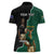Personalised New Zealand And South Africa Rugby Women Polo Shirt 2024 All Black Springboks Mascots Together