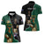 Personalised New Zealand And South Africa Rugby Women Polo Shirt 2024 All Black Springboks Mascots Together