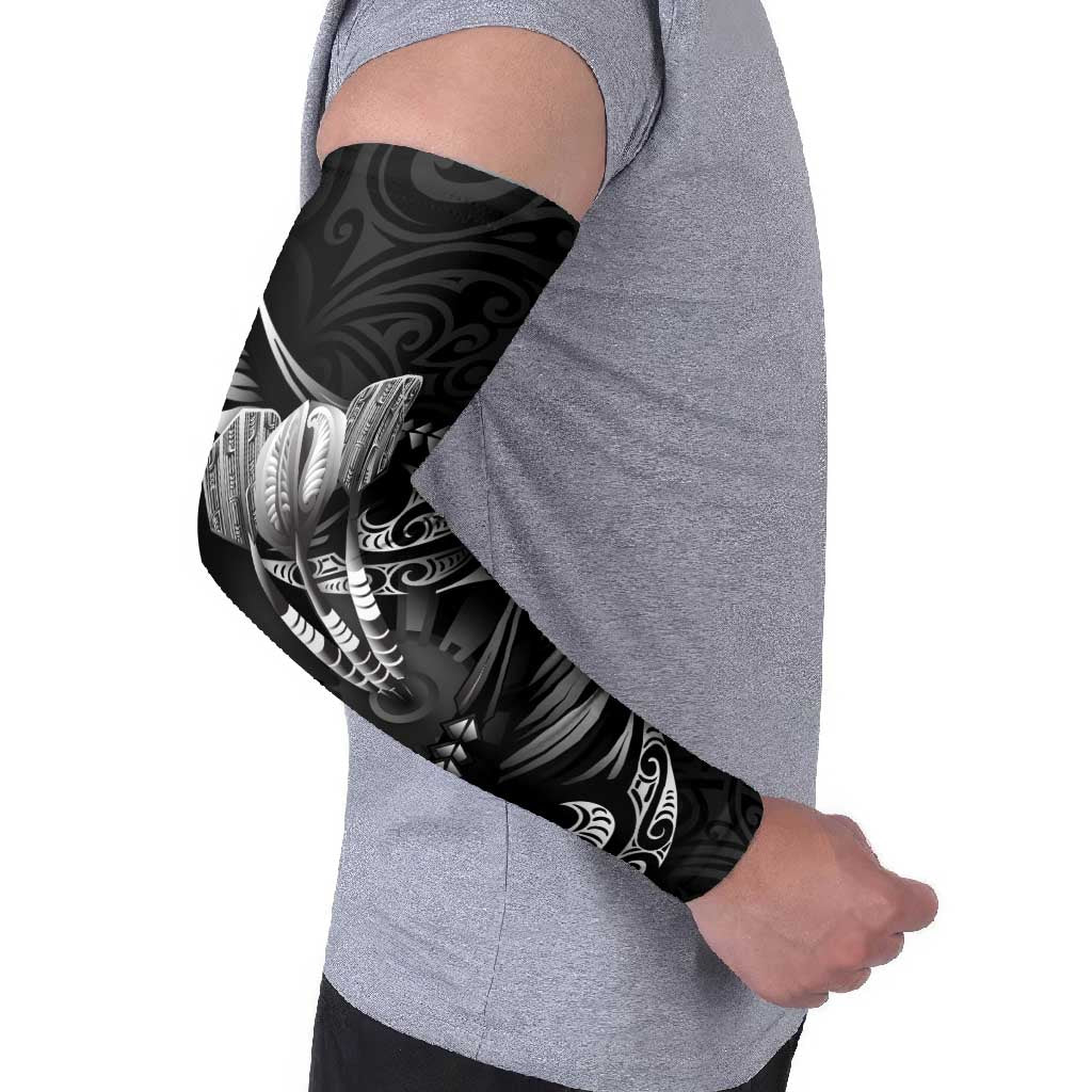 Personalised All Black New Zealand Darts Arm Sleeves Aoteroa Fern Maori Galaxy Style - Polynesian Pride