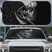 Personalised All Black New Zealand Darts Auto Sun Shade Aoteroa Fern Maori Galaxy Style - Polynesian Pride