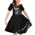 Personalised All Black New Zealand Darts Family Matching Off Shoulder Short Dress and Hawaiian Shirt Aoteroa Fern Maori Galaxy Style