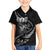 Personalised All Black New Zealand Darts Family Matching Off Shoulder Short Dress and Hawaiian Shirt Aoteroa Fern Maori Galaxy Style