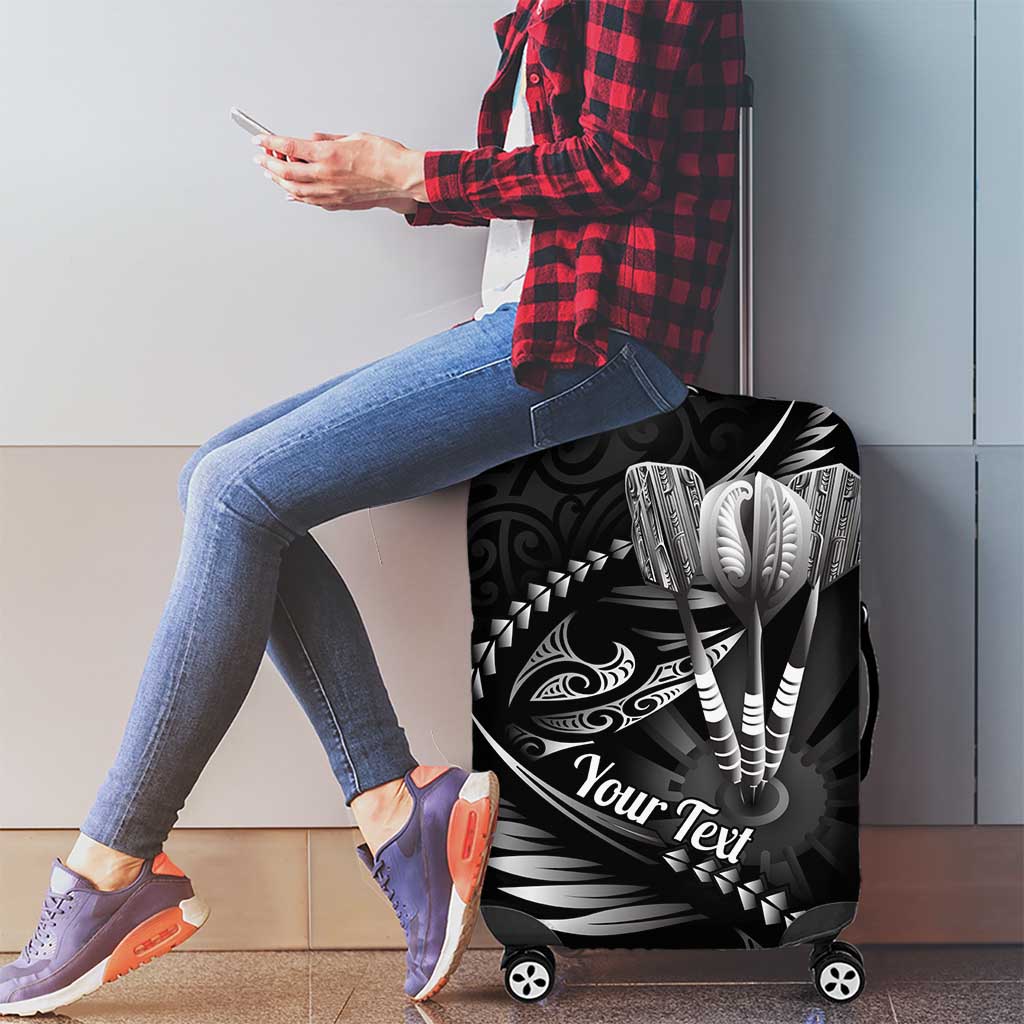 Personalised All Black New Zealand Darts Luggage Cover Aoteroa Fern Maori Galaxy Style