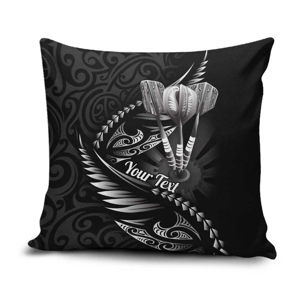 Personalised All Black New Zealand Darts Pillow Cover Aoteroa Fern Maori Galaxy Style - Polynesian Pride