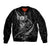Personalised All Black New Zealand Darts Sleeve Zip Bomber Jacket Aoteroa Fern Maori Galaxy Style