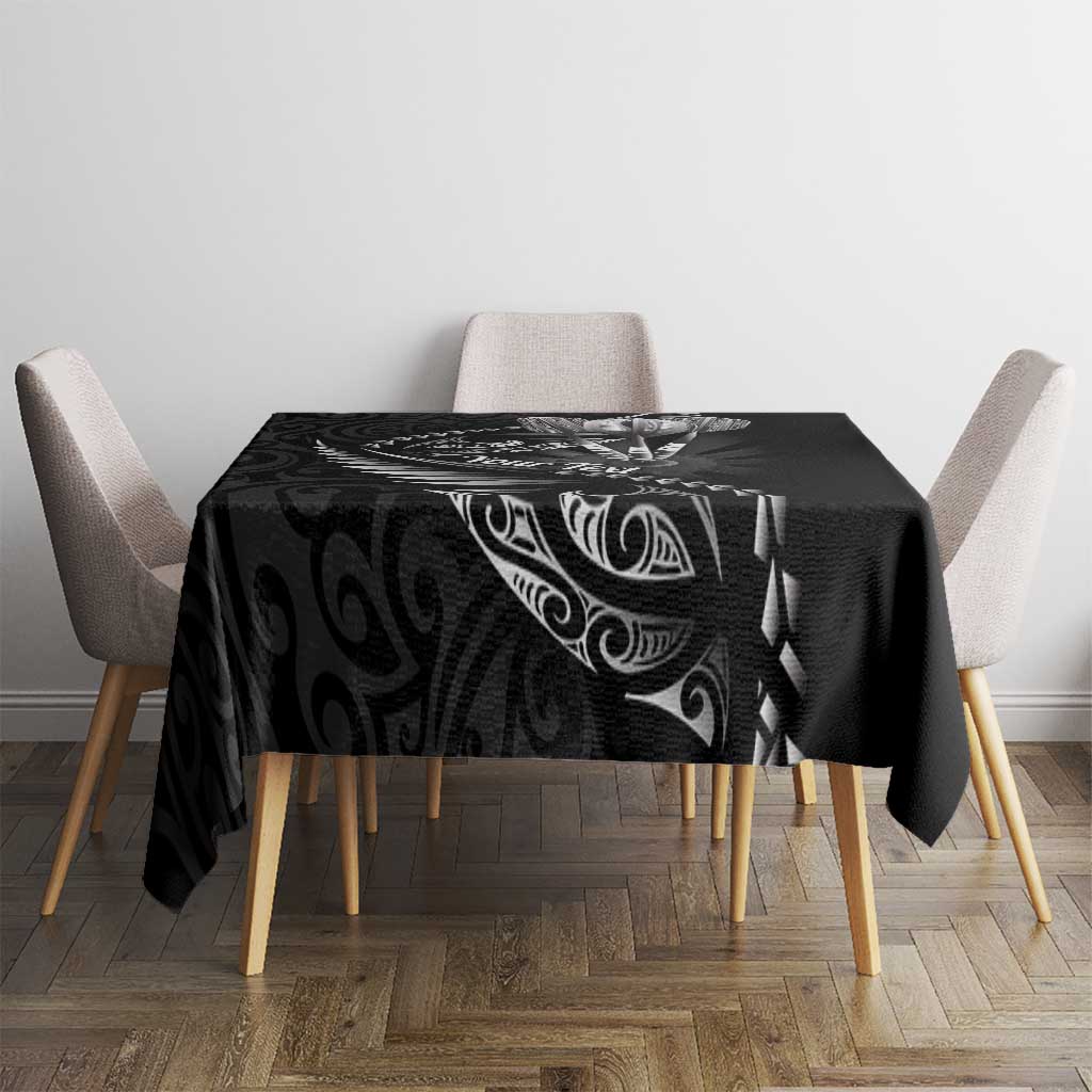 Personalised All Black New Zealand Darts Tablecloth Aoteroa Fern Maori Galaxy Style