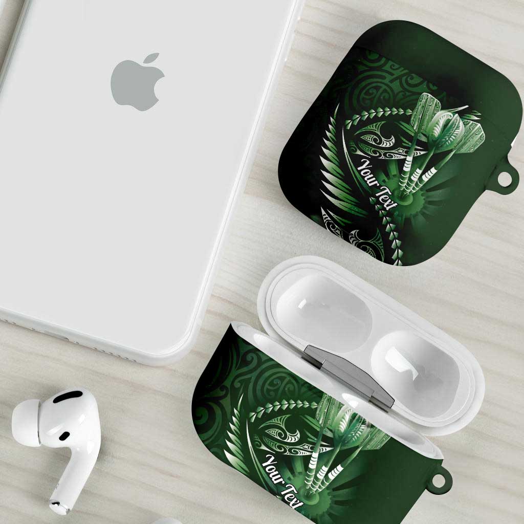 Personalised All Green New Zealand Darts AirPods Case Aoteroa Fern Maori Galaxy Style - Polynesian Pride