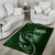 Personalised All Green New Zealand Darts Area Rug Aoteroa Fern Maori Galaxy Style