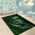Personalised All Green New Zealand Darts Area Rug Aoteroa Fern Maori Galaxy Style