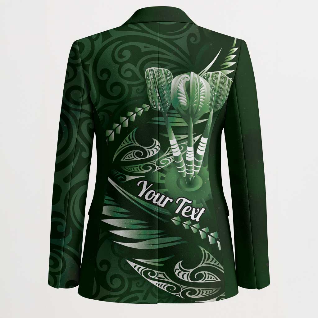 Personalised All Green New Zealand Darts Blazer Aoteroa Fern Maori Galaxy Style - Polynesian Pride