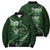 Personalised All Green New Zealand Darts Bomber Puffer Jacket Aoteroa Fern Maori Galaxy Style - Polynesian Pride