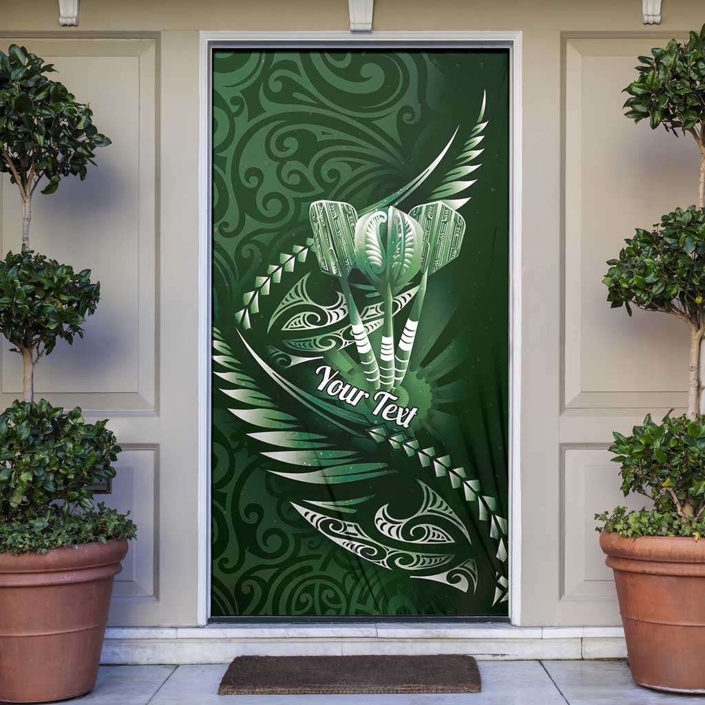 Personalised All Green New Zealand Darts Door Cover Aoteroa Fern Maori Galaxy Style - Polynesian Pride