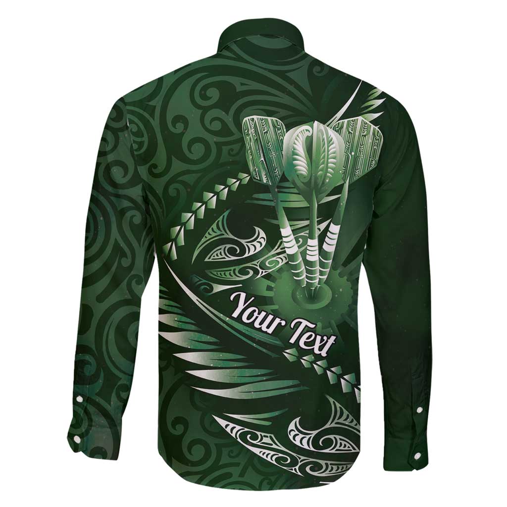 Personalised All Green New Zealand Darts Family Matching Summer Maxi Dress and Hawaiian Shirt Aoteroa Fern Maori Galaxy Style
