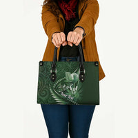 Personalised All Green New Zealand Darts Leather Bag Aoteroa Fern Maori Galaxy Style - Polynesian Pride