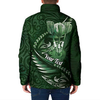 Personalised All Green New Zealand Darts Padded Jacket Aoteroa Fern Maori Galaxy Style - Polynesian Pride