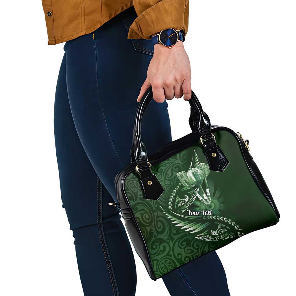 Personalised All Green New Zealand Darts Shoulder Handbag Aoteroa Fern Maori Galaxy Style