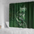 Personalised All Green New Zealand Darts Shower Curtain Aoteroa Fern Maori Galaxy Style