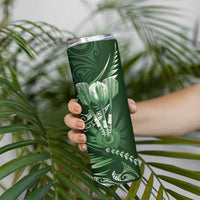 All Green New Zealand Darts Skinny Tumbler Aoteroa Fern Maori Galaxy Style