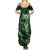 Personalised All Green New Zealand Darts Summer Maxi Dress Aoteroa Fern Maori Galaxy Style