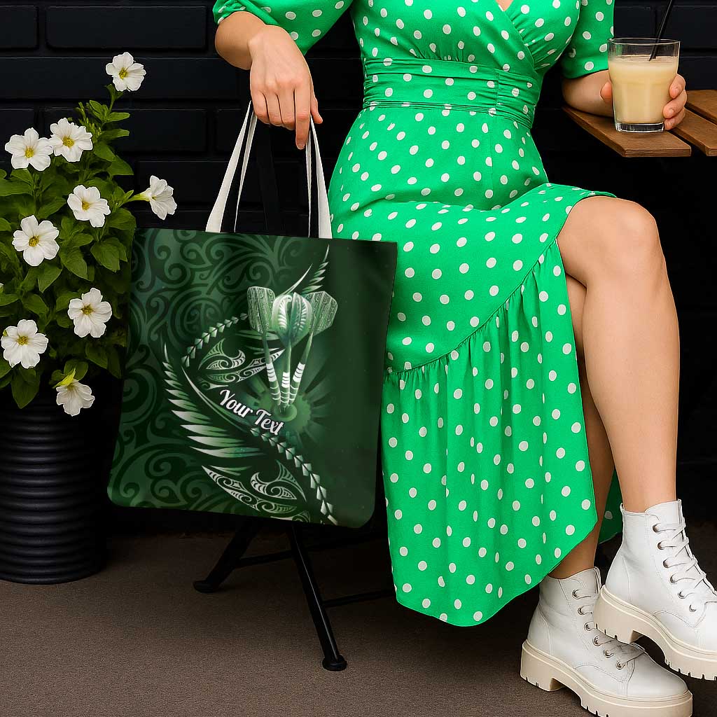 Personalised All Green New Zealand Darts Tote Bag Aoteroa Fern Maori Galaxy Style - Polynesian Pride