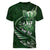 Personalised All Green New Zealand Darts Women V-Neck T-Shirt Aoteroa Fern Maori Galaxy Style