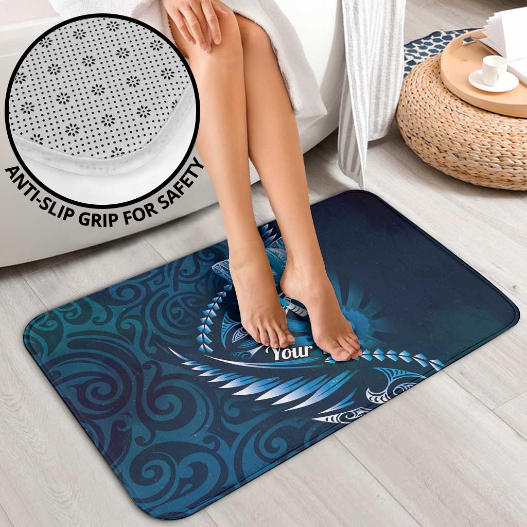 Personalised All Blue New Zealand Darts Bathroom Set Aoteroa Fern Maori Galaxy Style - Polynesian Pride