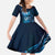 Personalised All Blue New Zealand Darts Family Matching Mermaid Dress and Hawaiian Shirt Aoteroa Fern Maori Galaxy Style