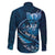 Personalised All Blue New Zealand Darts Family Matching Puletasi and Hawaiian Shirt Aoteroa Fern Maori Galaxy Style